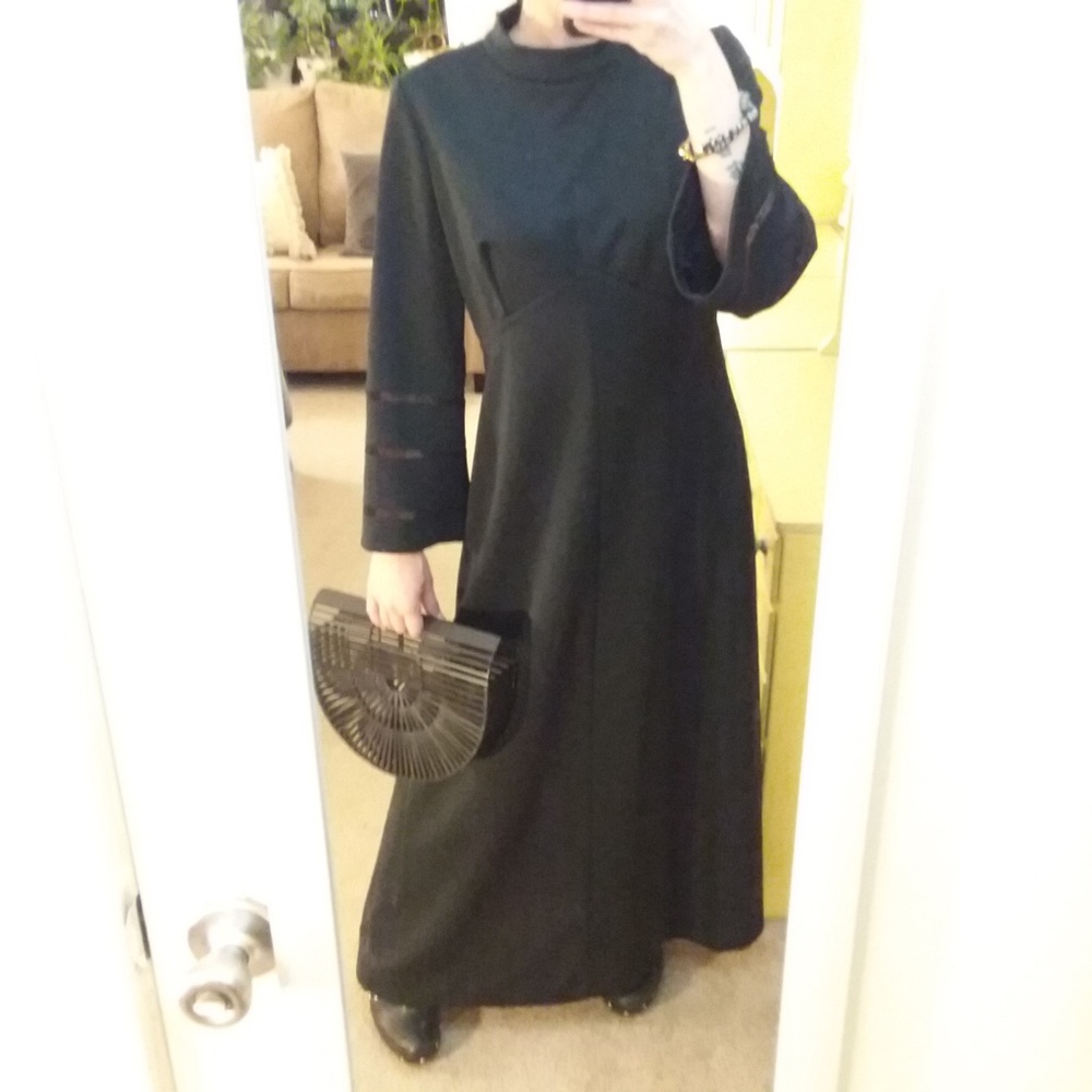 Vintage Black Maxi Dress
